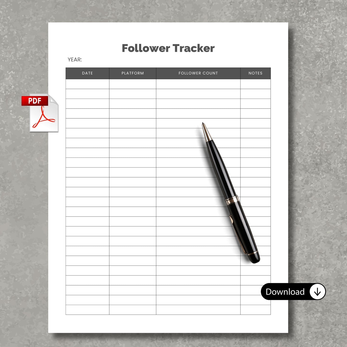 Follower Tracker PDF Paper