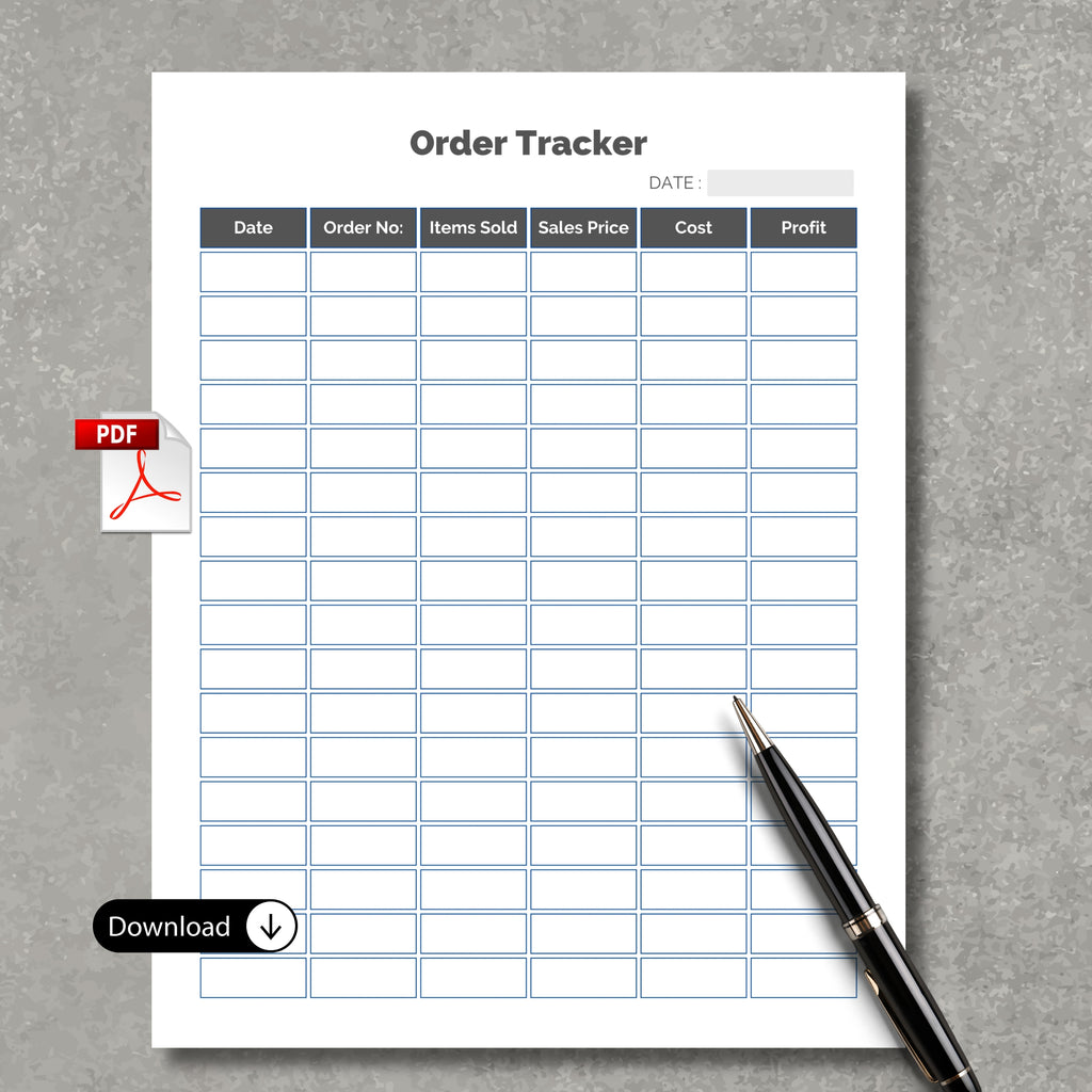 Orders Tracker PDF