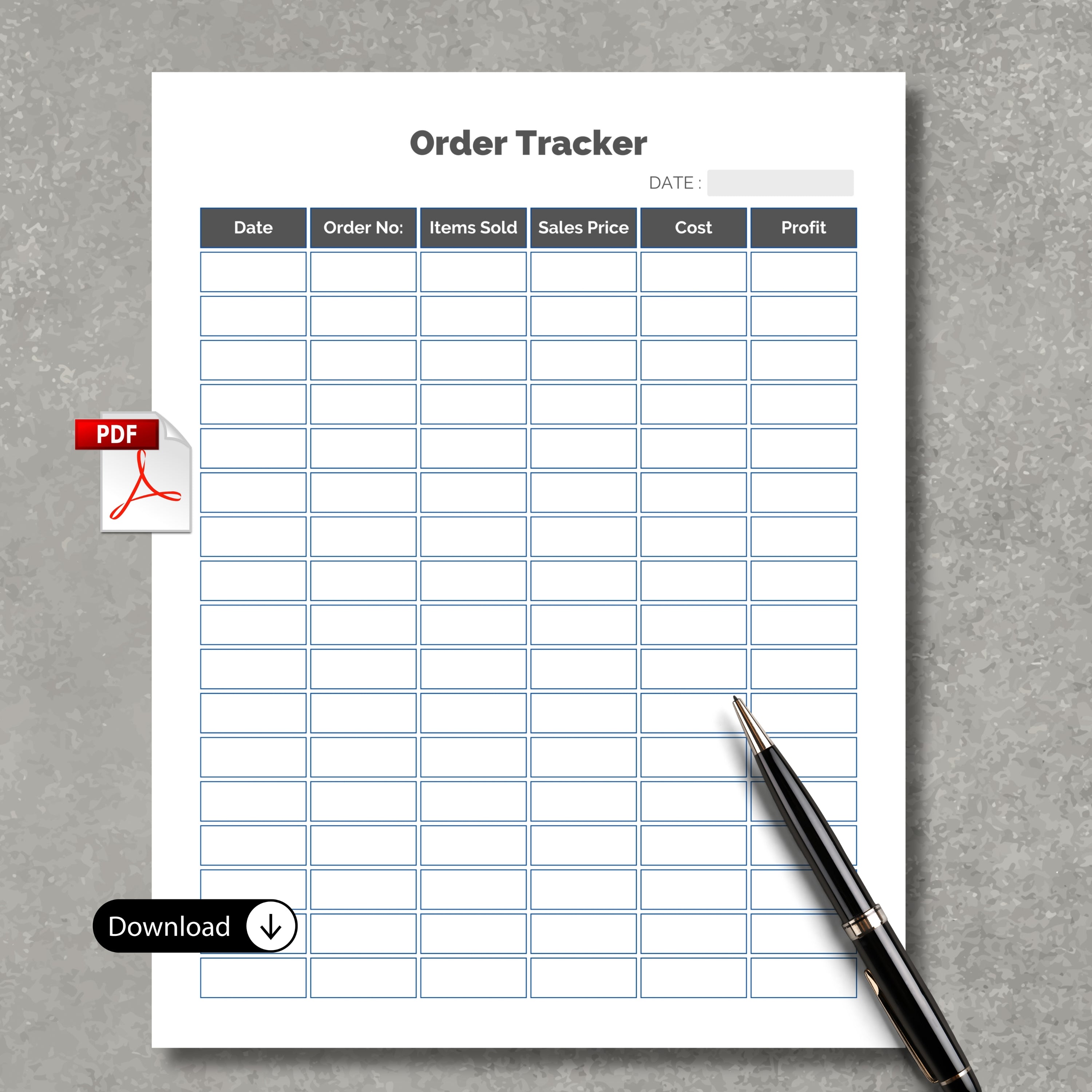 Orders Tracker PDF