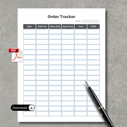 Orders Tracker PDF