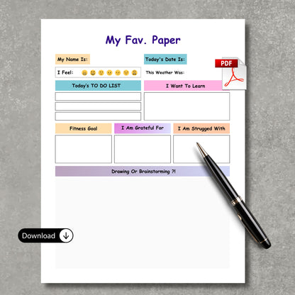 Kids Daily Journal PDF x2 Colors