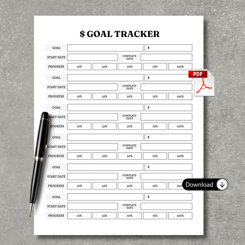 $ Goal Progress Tracker