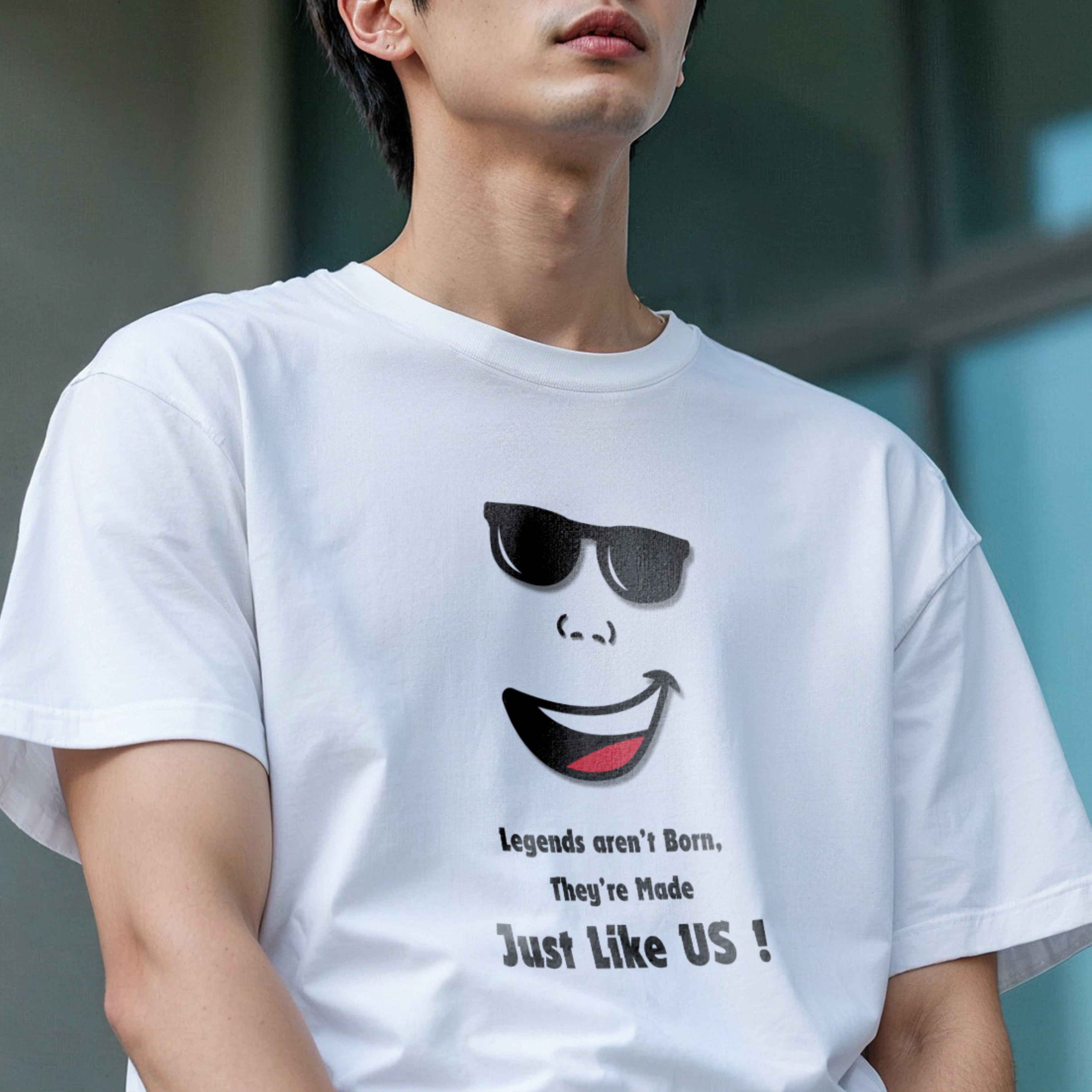 Legends Aren't Born They're Made Just Like Us - Motivational Statement Artwork