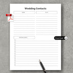 Wedding VIP Contact List