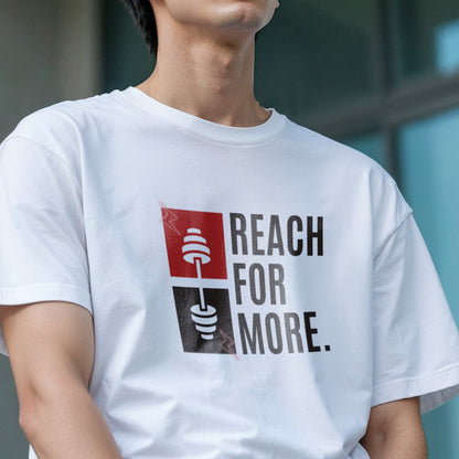 Reach For More - Fitness Barbell Ambition Statement Artwork