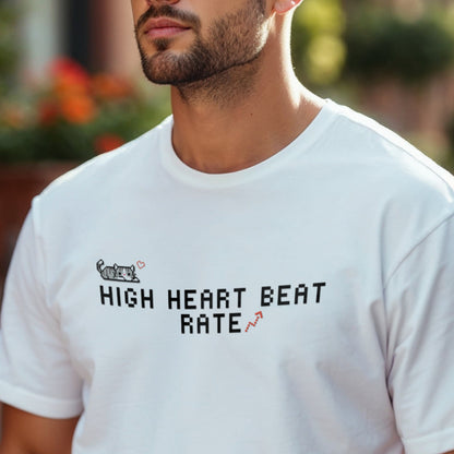 High Heart Beat Rate - Cute Cat Lover Funny Statement Artwork