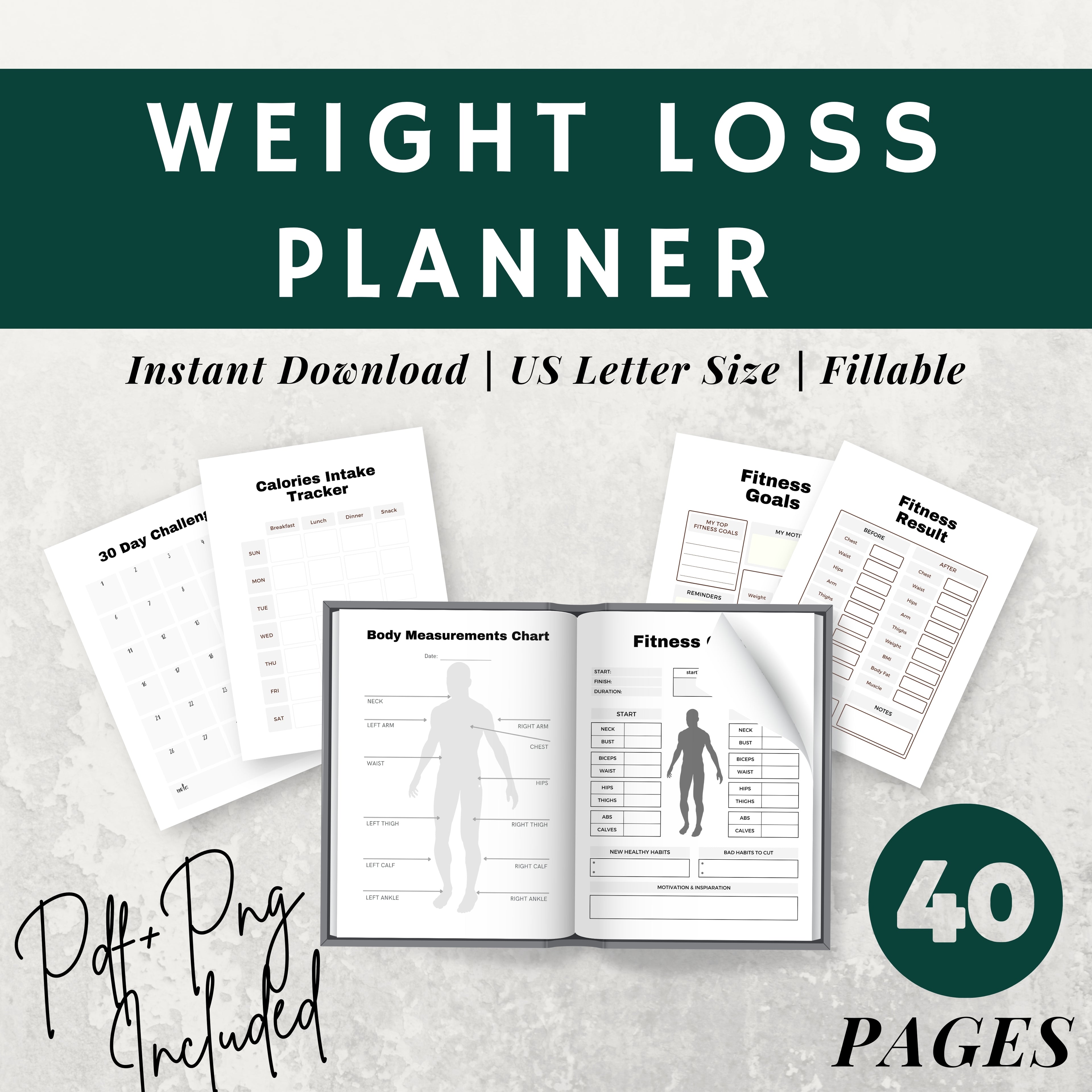 Weight Loss Planner Bundle
