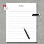 Notes Lined Paper Sheet