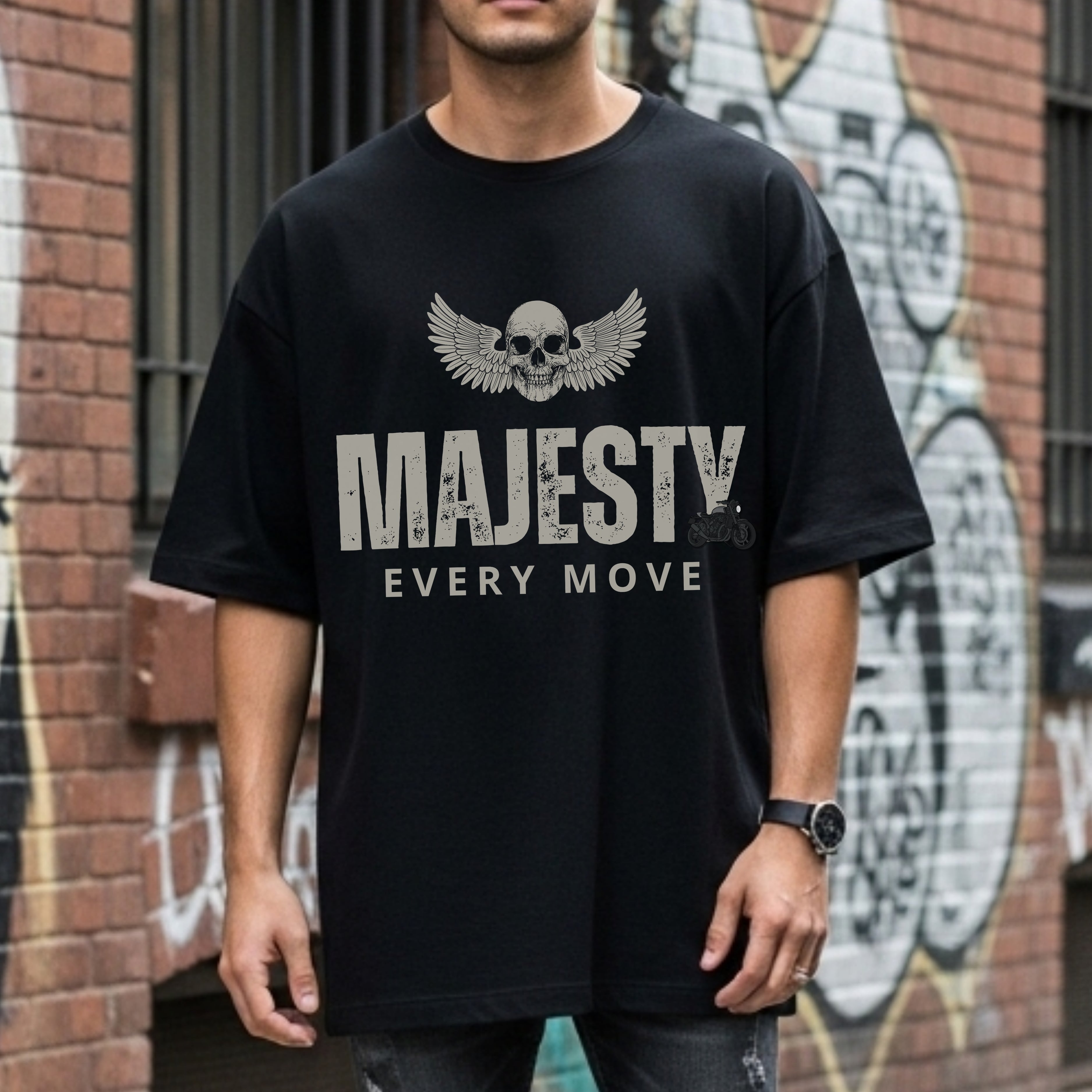 Majesty Every Move - Winged Skull Confidence Statement Artwork