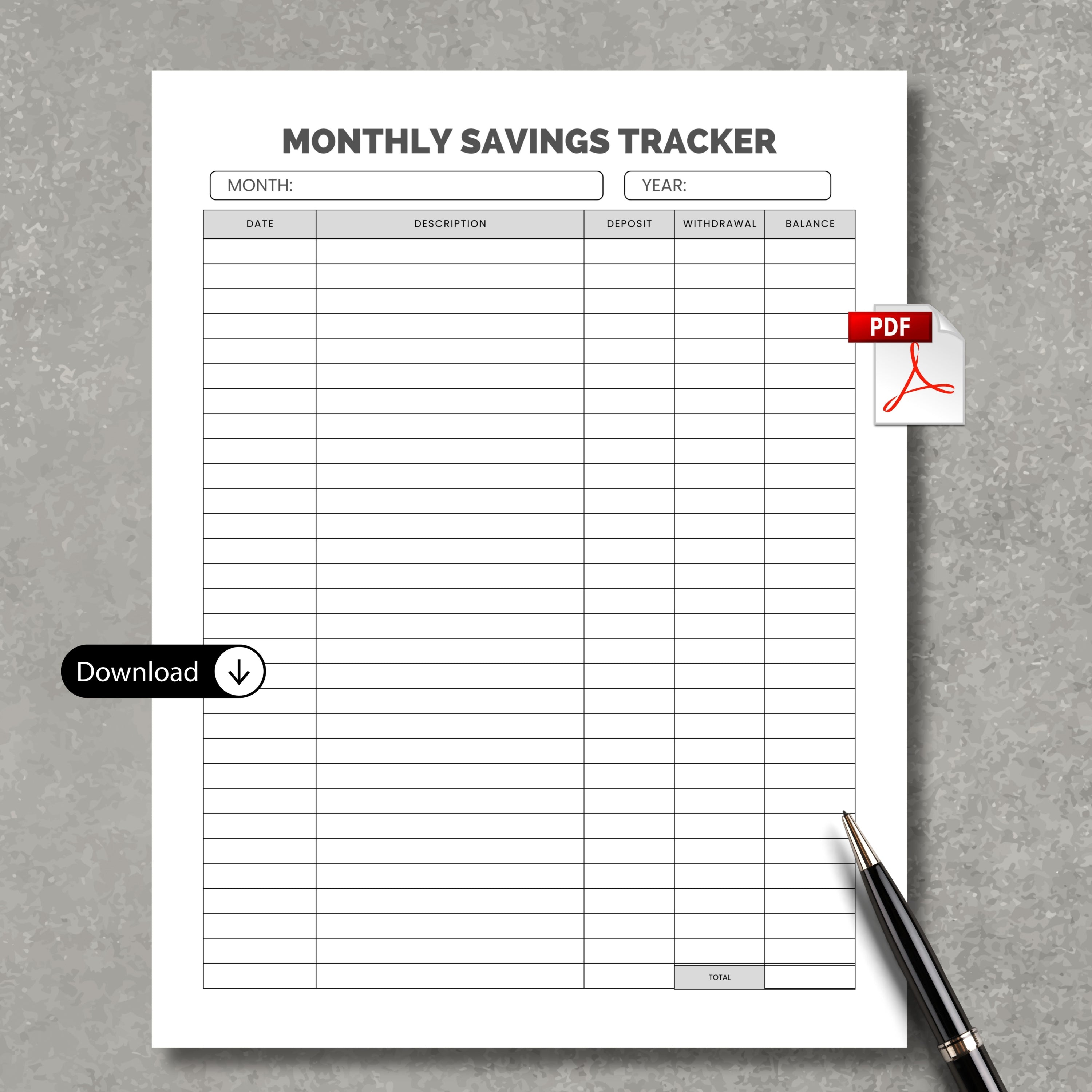 Monthly Saving Tracker