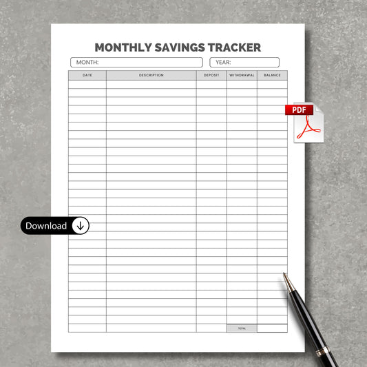 Monthly Saving Tracker