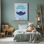 Room of World Explorer - Premium Ocean-Themed Wall Art for Children's Spaces