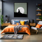 I Am Enough, I Am Legend - Samurai Silhouette Motivational Wall Art