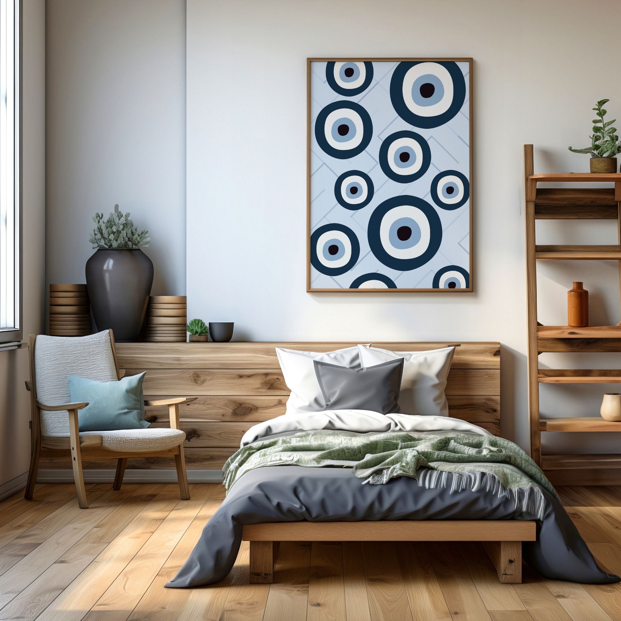 Evil Eye Protection - Mediterranean Talisman Pattern Wall Art