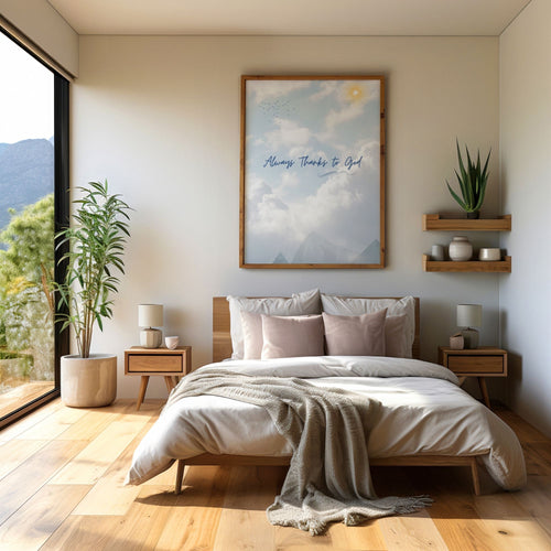 Always Thanks to God - Heavenly Gratitude Wall Art