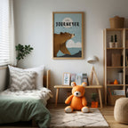 Little Journeyer - Adorable Nursery Wall Art with Woodland Bear