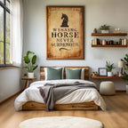 Winning Horse Never Surrender Wall Art