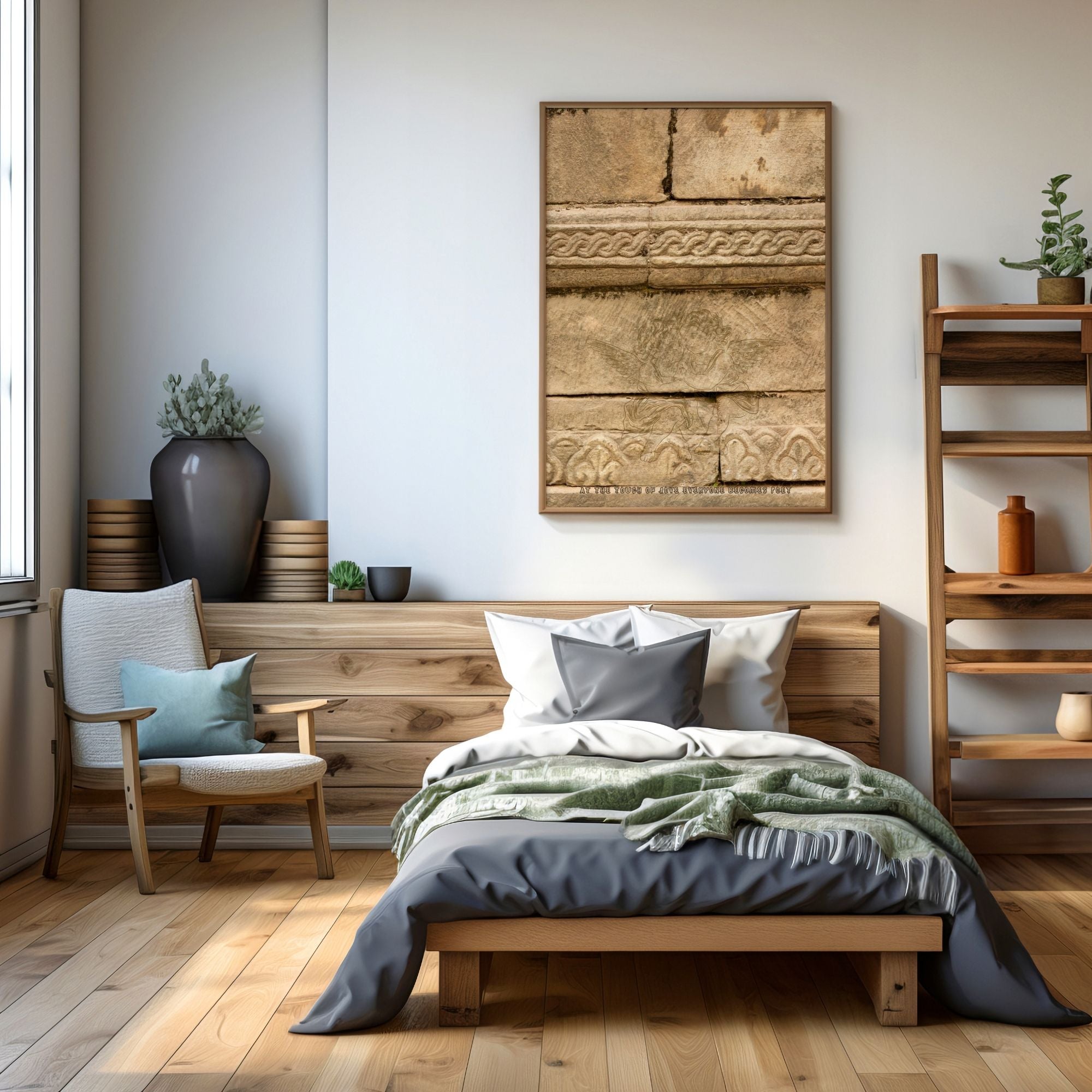 At The Touch Of Love Everyone Becomes Poet - Romantic Stone Carving Wall Art