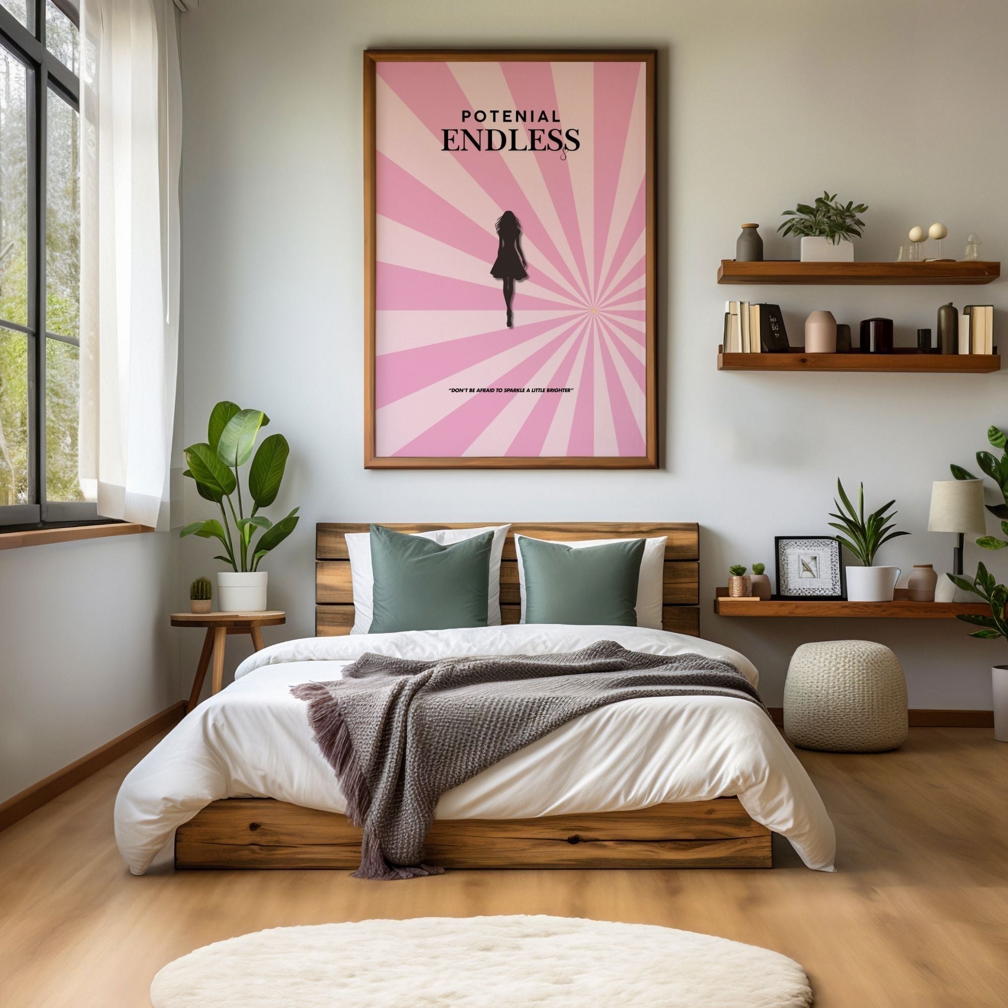 Potential Endless - Retro Empowerment Wall Art