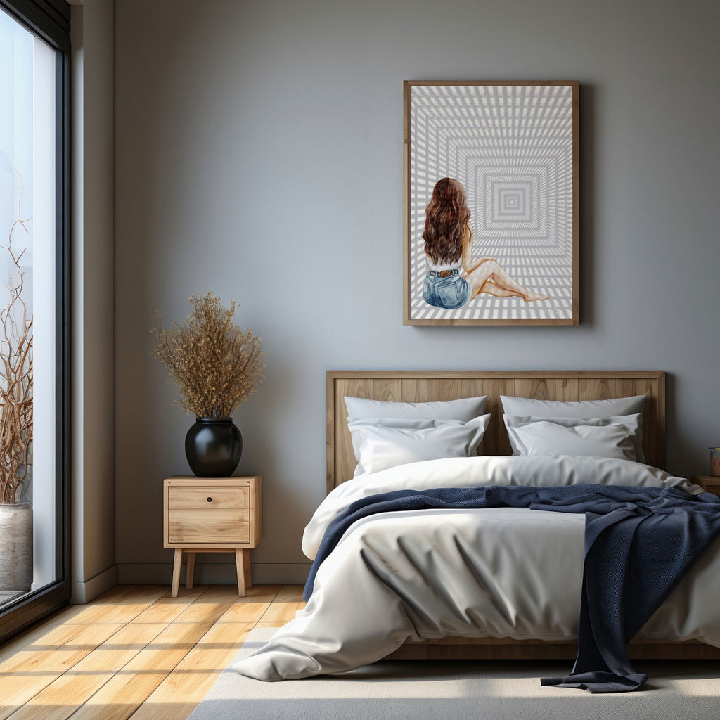 Infinite Perspective - Contemplative Woman Wall Art