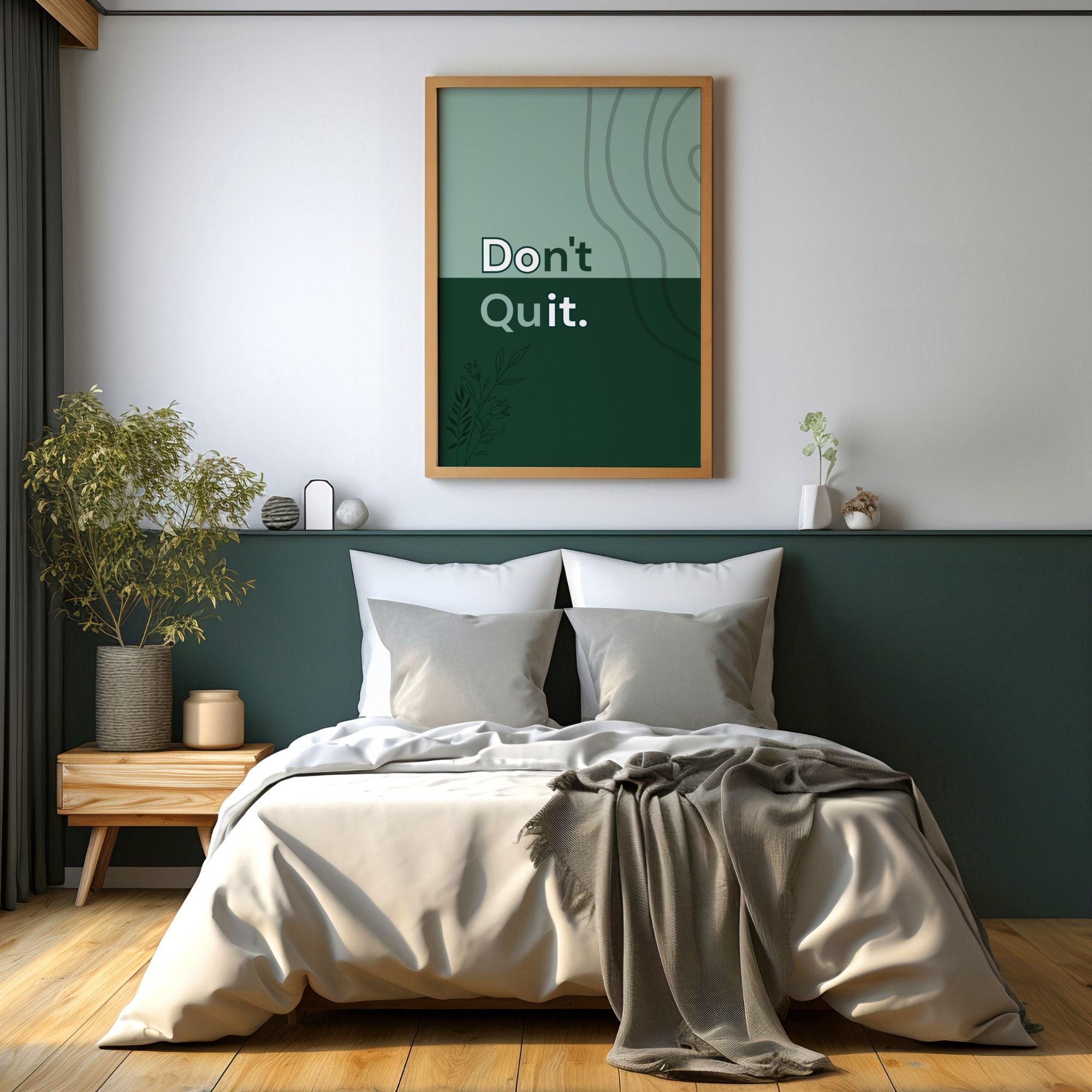 Don't Quit Motivational Wall Art
