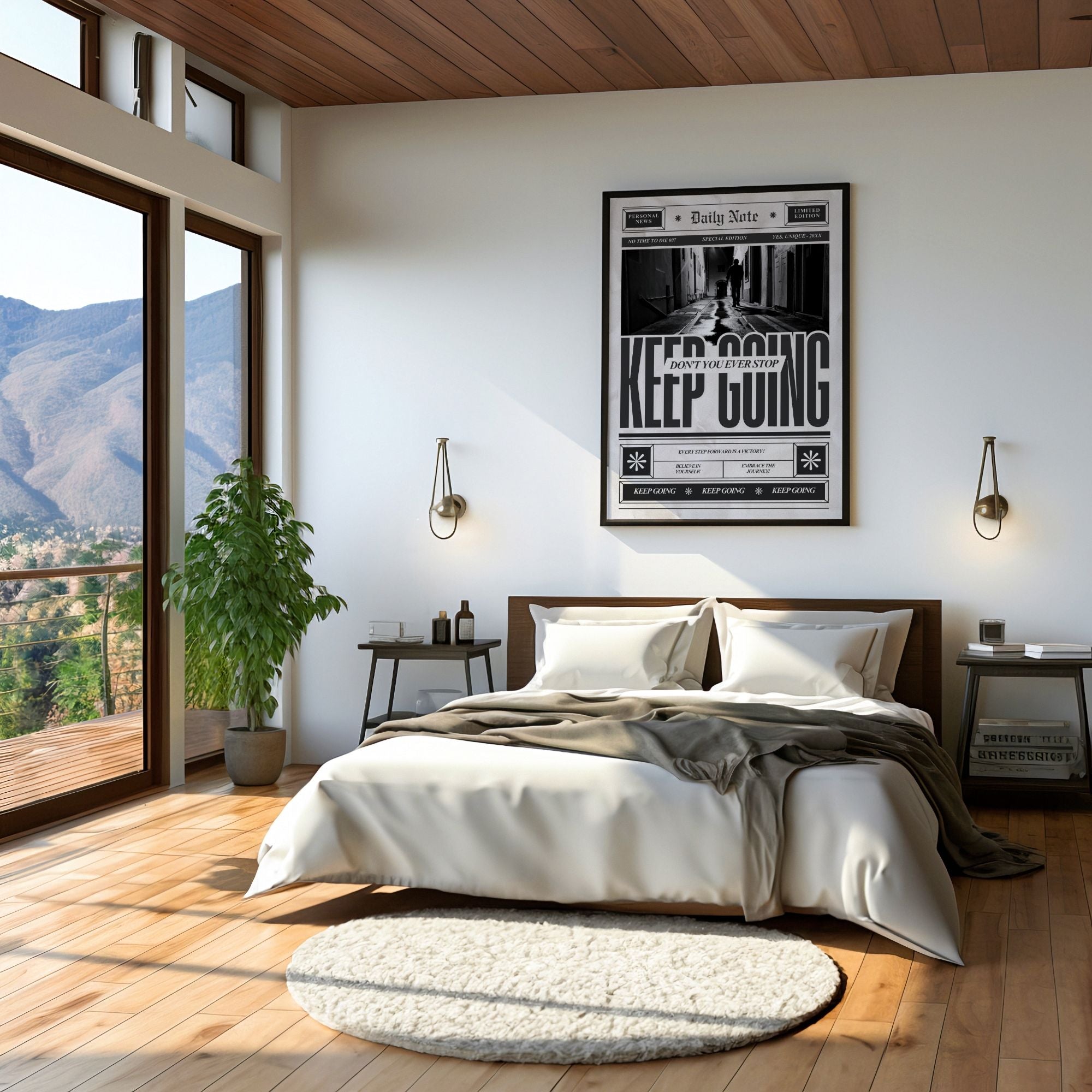 Keep Going - Don't You Ever Stop Motivational Wall Art