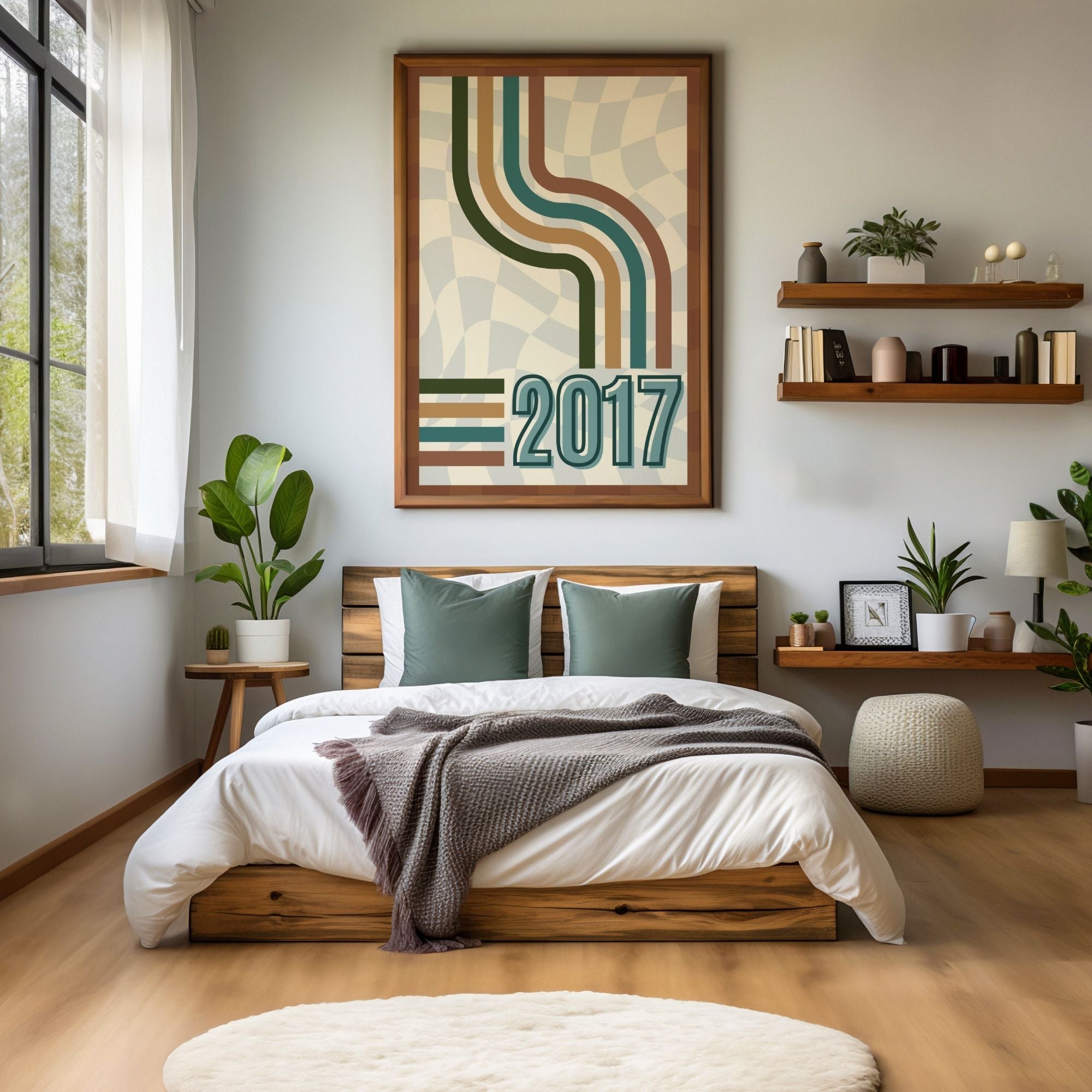 2017 Retro Wave Abstract Wall Art