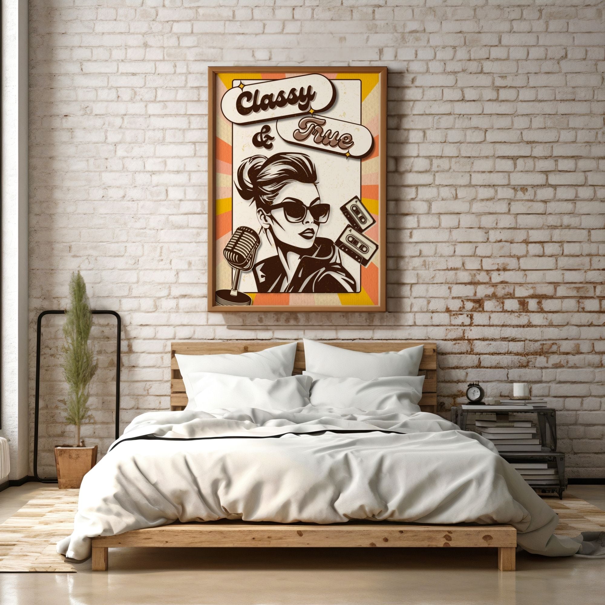 Classy & True - Retro Vintage Fashion Wall Art | 70s Style Woman Poster