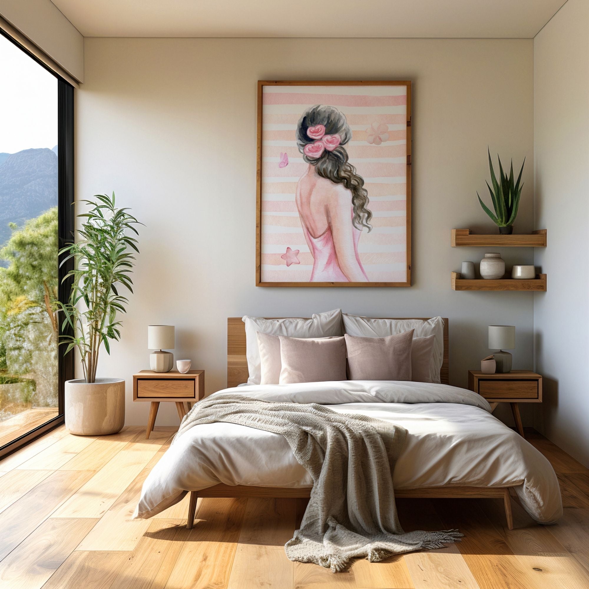 Graceful Elegance - Feminine Beauty & Flowers Wall Art