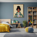 Courageous Soul - Retro African American Empowerment Wall Art | Soulful Portrait Poster