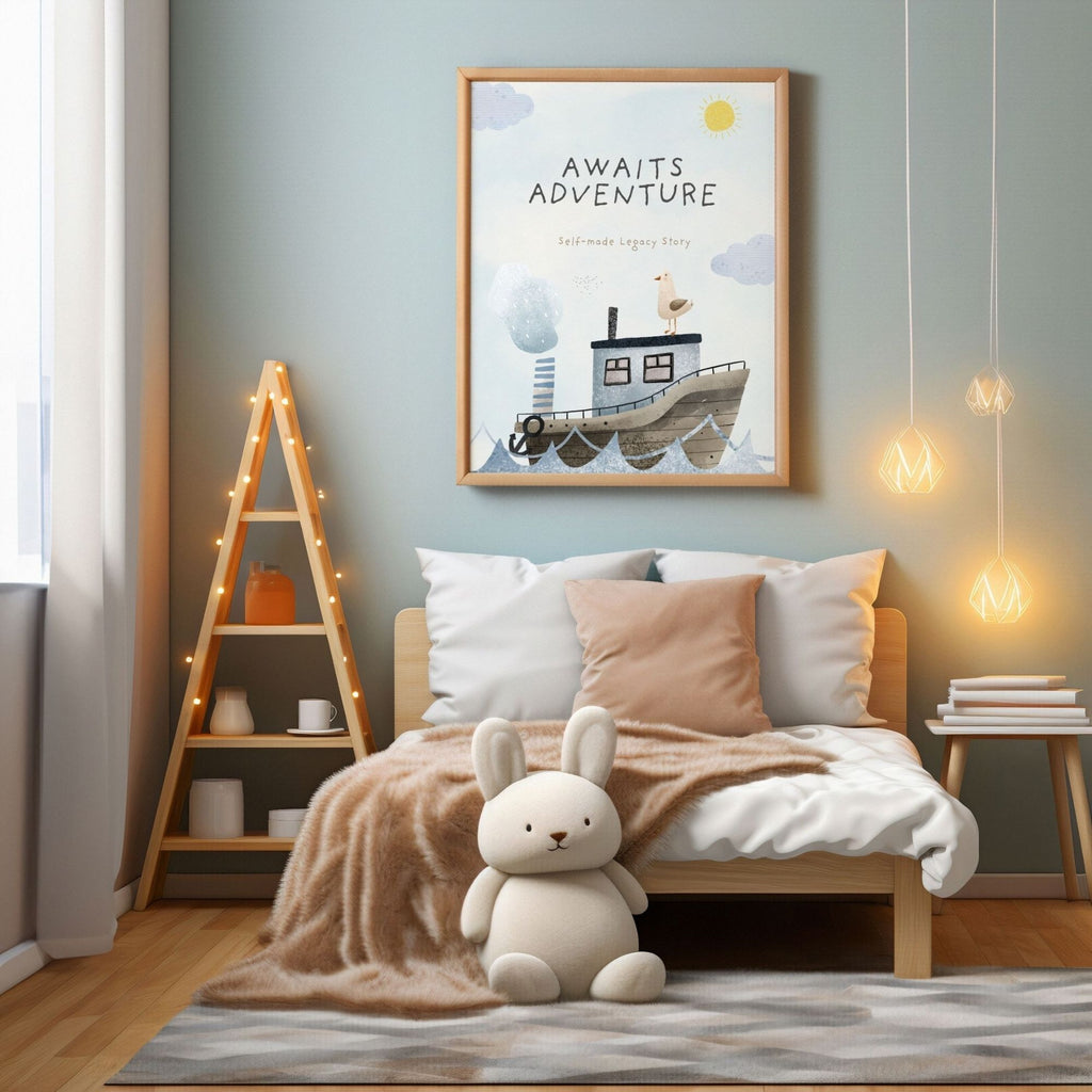 Adventure Awaits  - Whimsical Nautical Wall Art for Dreamers