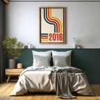 2016 Retro Wave Abstract Wall Art