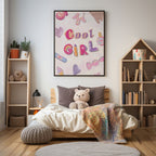 Cool Girl - Playful Teen Room Wall Art Print | Fun Typography Poster