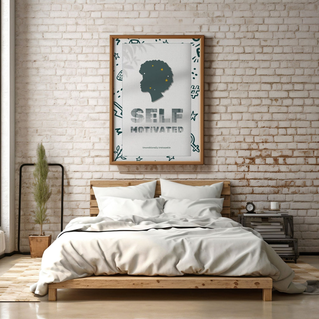 Self Motivated - Modern African American Empowerment Wall Art