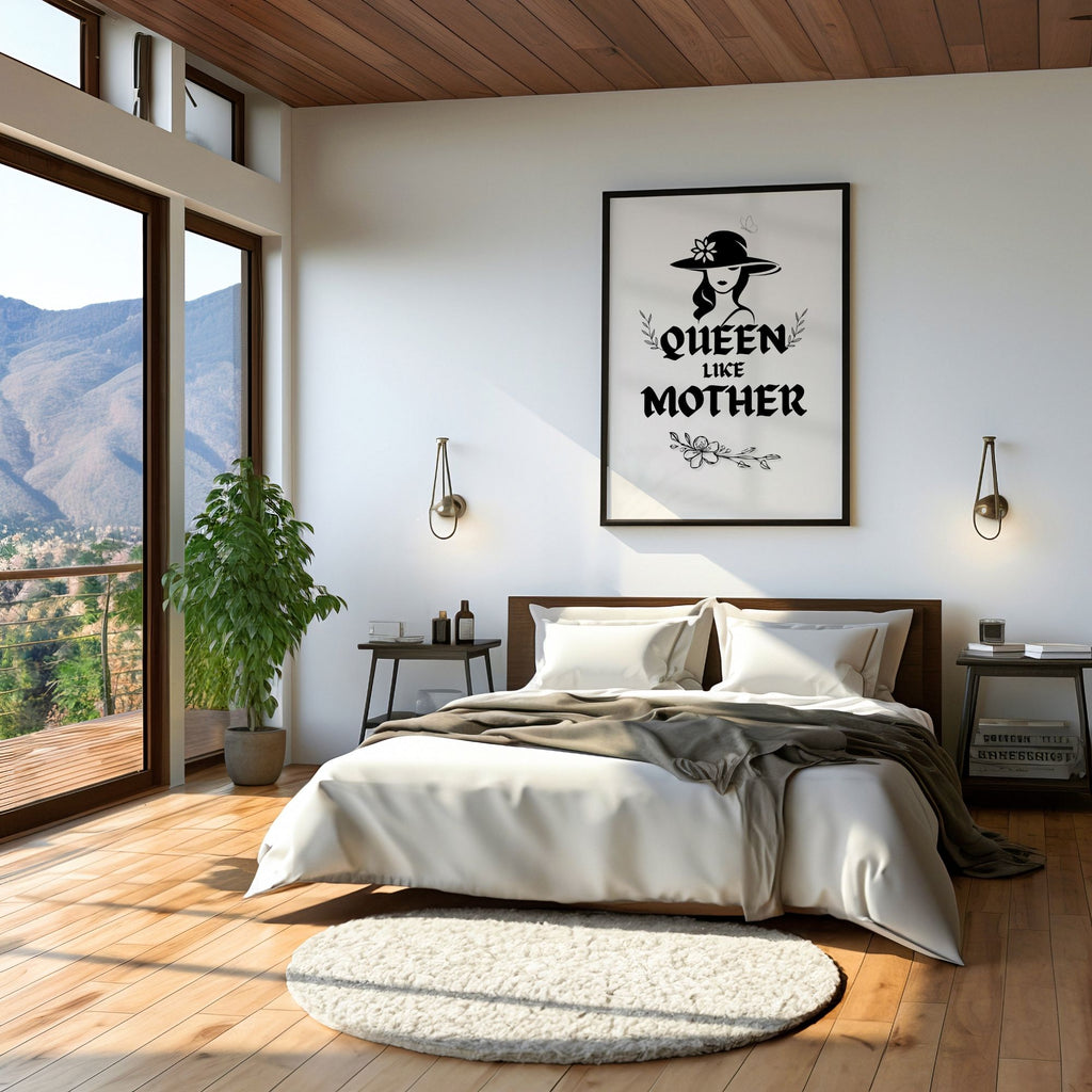 Queen Like Mother - Elegant Maternal Bond Wall Art