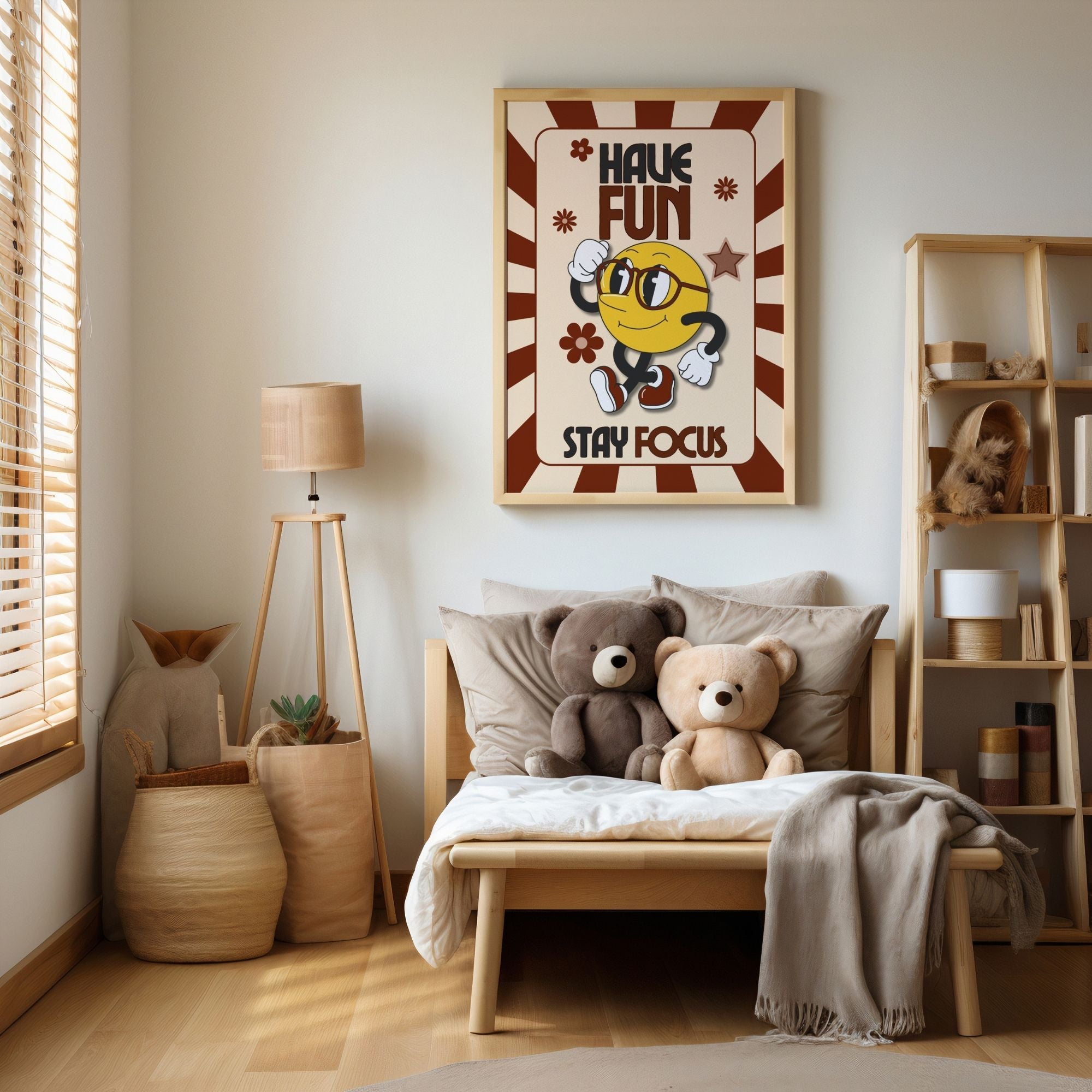 Have Fun Stay Focus Retro Wall Art