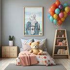 Freedom Fighter - Watercolor Empowerment Muslim Woman Portrait