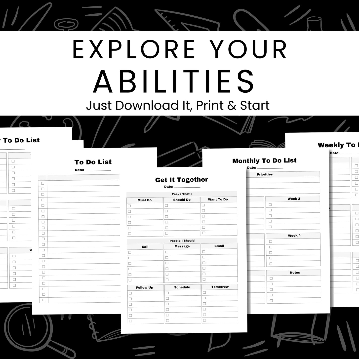 Brain Dump Planner Bundle