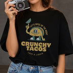 Let's Spice Up The Night - Crunchy Tacos Love & Lights Cartoon Character Fun Food Humor Artwok