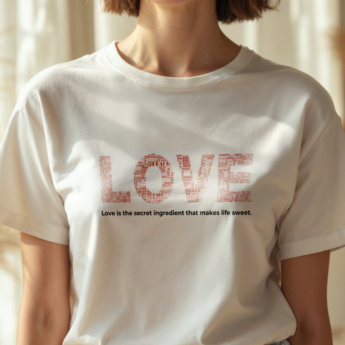 Love Secret Ingredient - Typography Word Art Kindness Positivity Statement Artwork