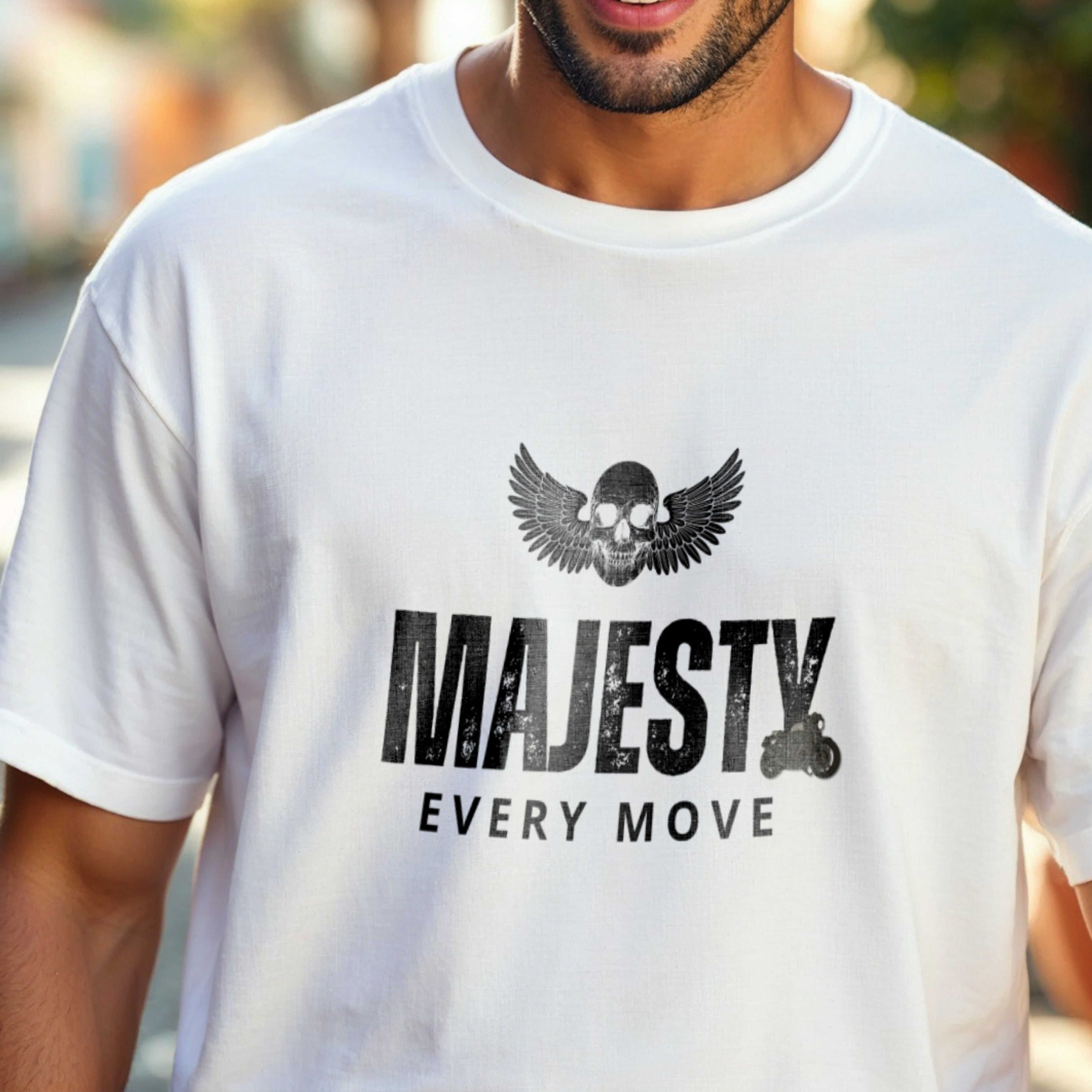 Majesty Every Move - Winged Skull Confidence Statement Artwork