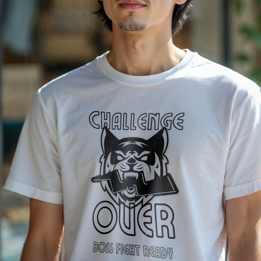 Challenge Over Boss Fight Ready - Gaming Motivational Statement Artwork