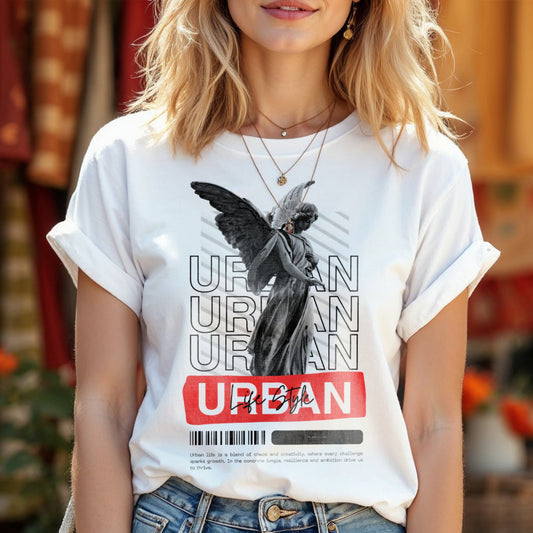 Urban Lifestyle Breath City - Angel Statue Street Culture Contemporary Statement Artwork