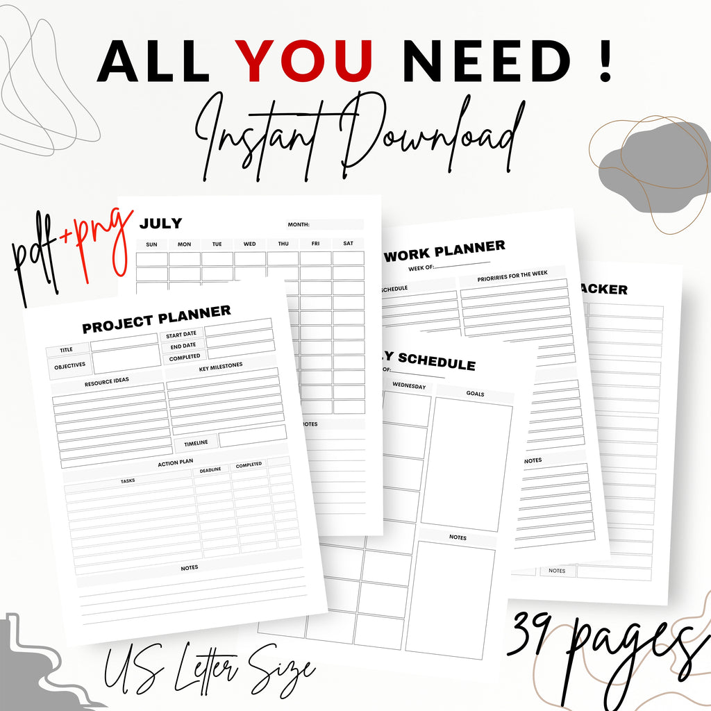 Work From Home Planner Bundle