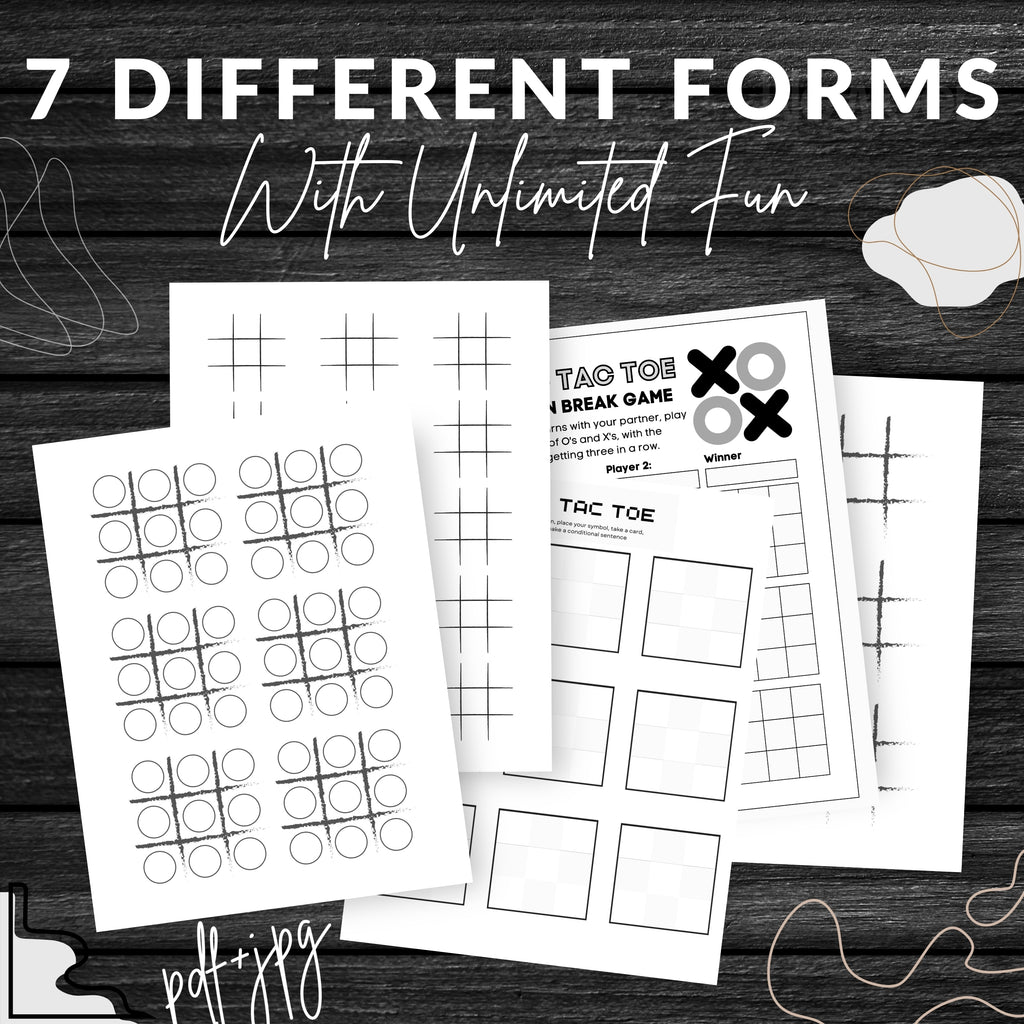 Printable Tic Tac Toe Forms x7