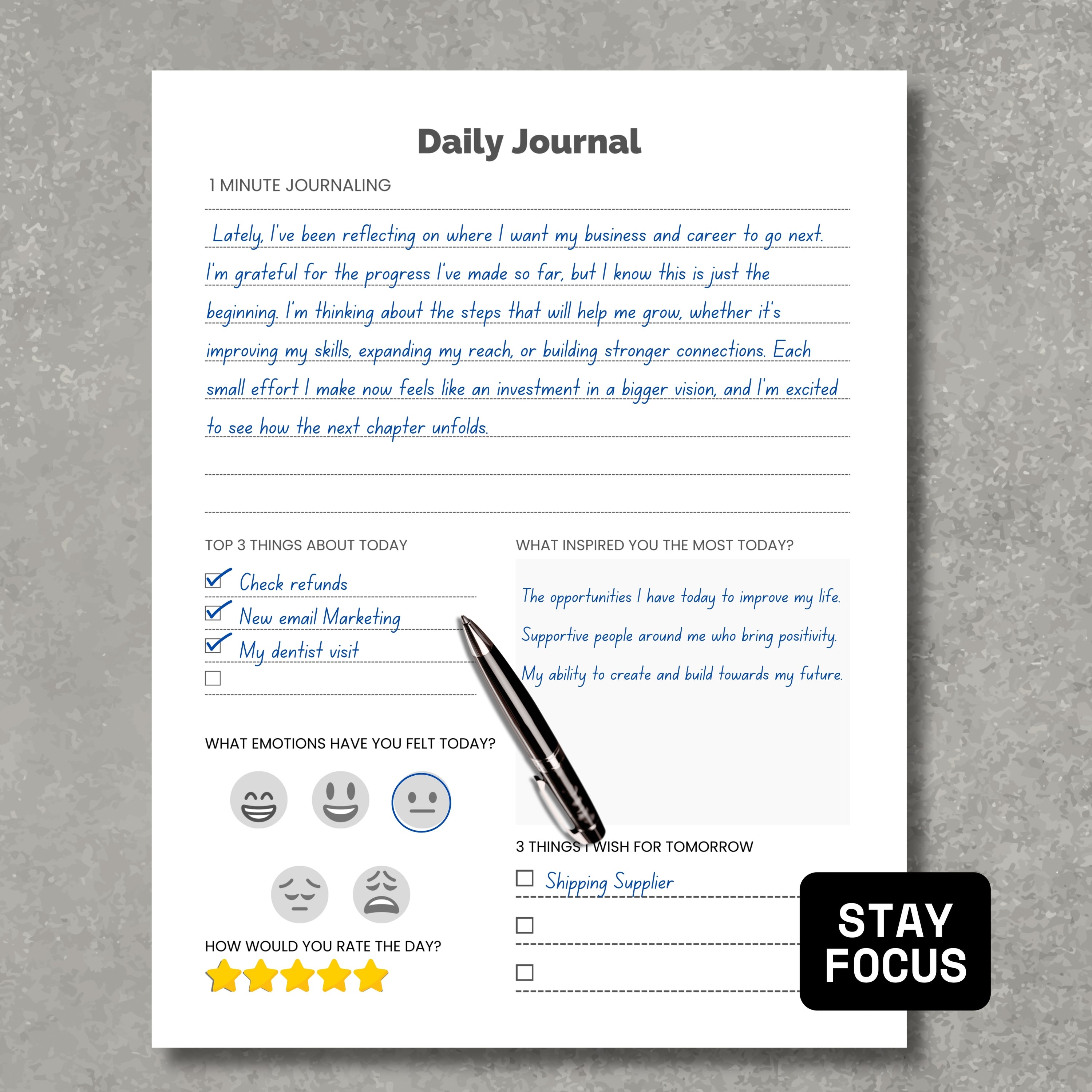 Daily Personal Journal