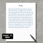 Notes Lined Paper Sheet