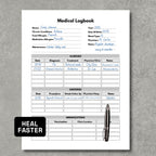 Medical Logbook Paper Sheet