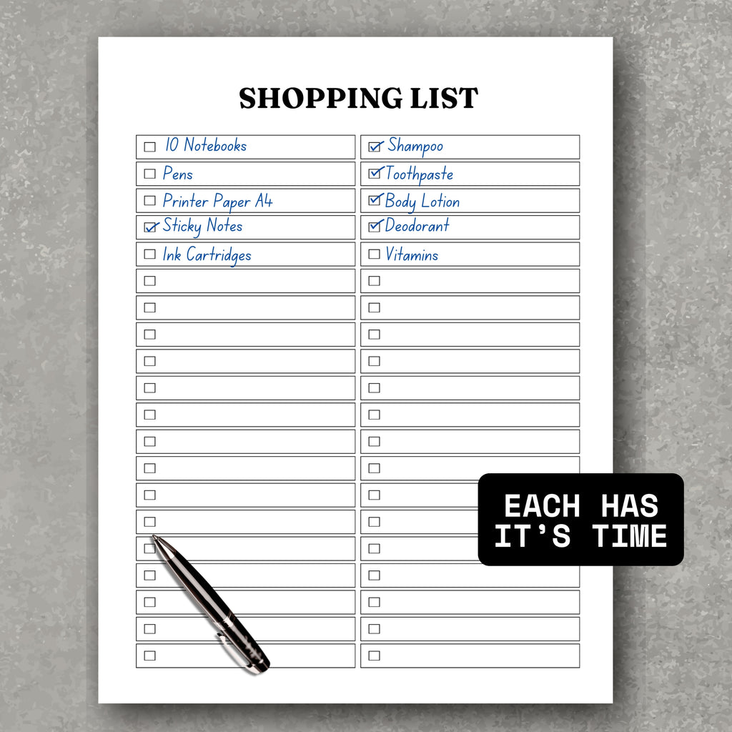 Shopping List Tracker & Planner