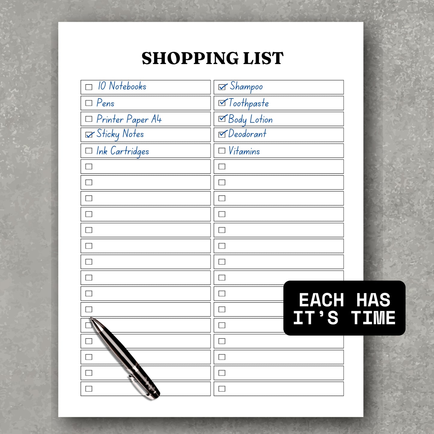 Shopping List Tracker & Planner